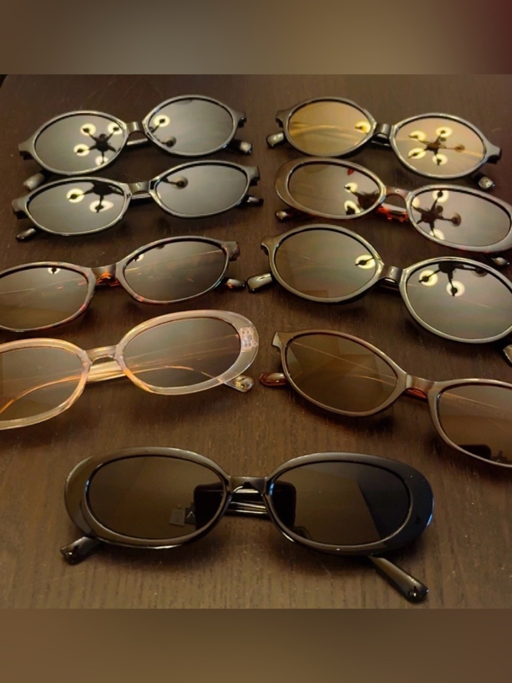 Women's Oval Sunglasses 9 Pair Bundle - Black and Tortoiseshell Options